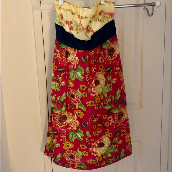 Anthropologie Maeve Strapless Floral Dress, size 4 - Picture 2 of 4